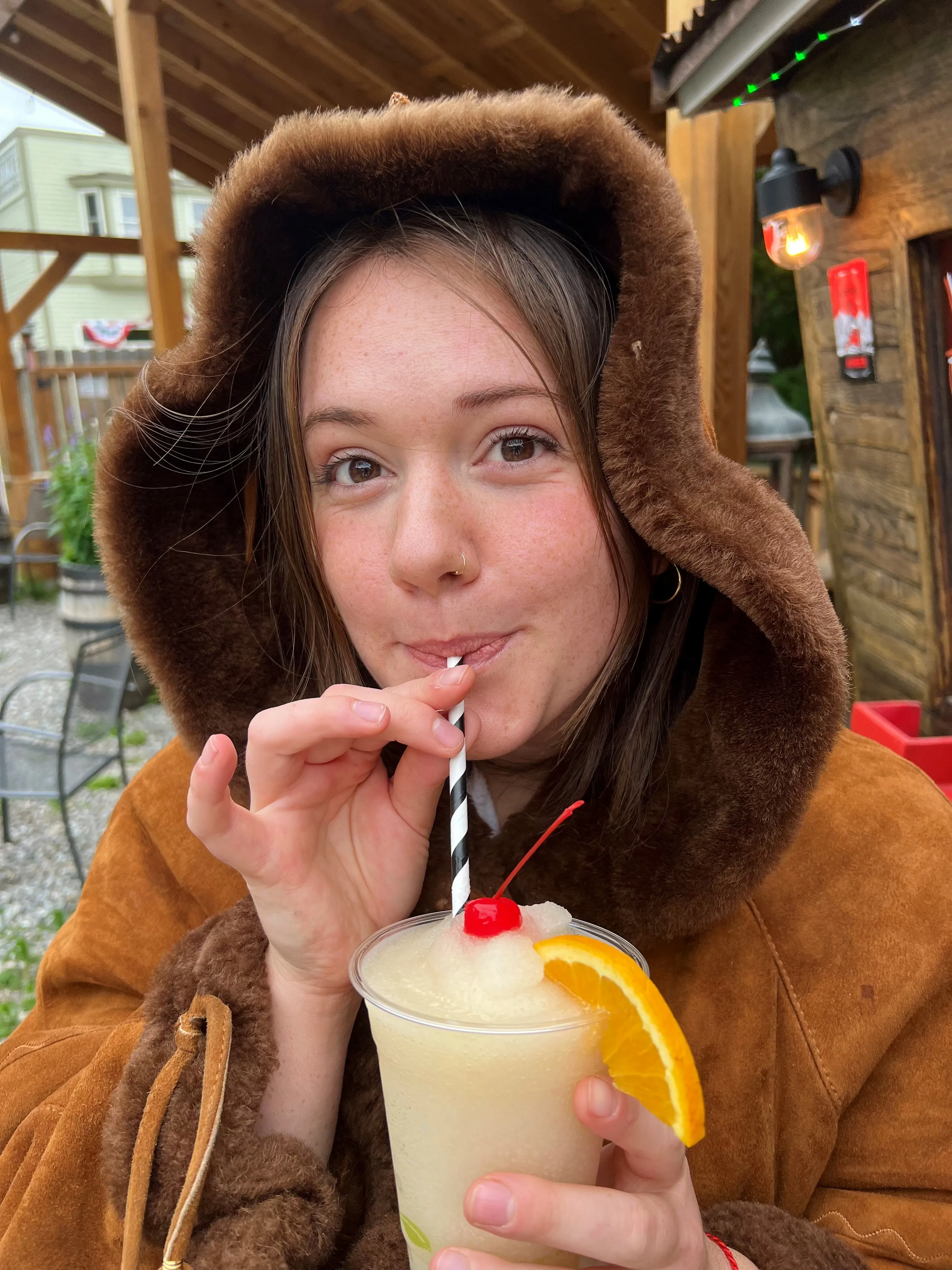 Chilly Lily in the courtyard